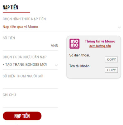 Cách nạp tiền Mibet qua thẻ cào